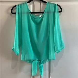 Seafoam green blouse